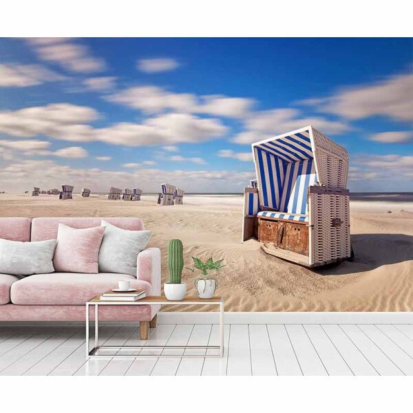 Digitaldruck-Tapete Strandkorb livingwalls (DD115053)