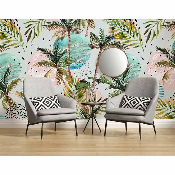 Digitaldruck-Tapete Palms&Waves2 livingwalls (DD115625)