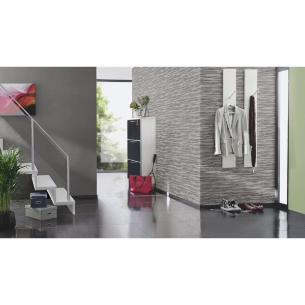 Tapete Grau, Silber, Schwarz, Anthrazit Rasch Vliestapete (608694)