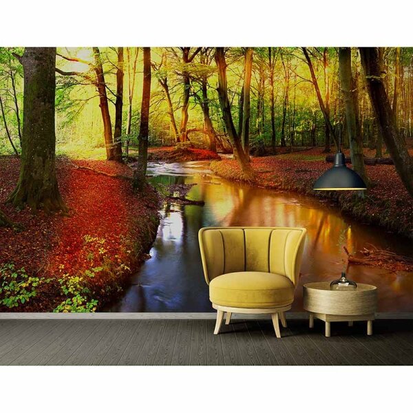 Digitaldruck-Tapete ForestStream livingwalls (DD114972)