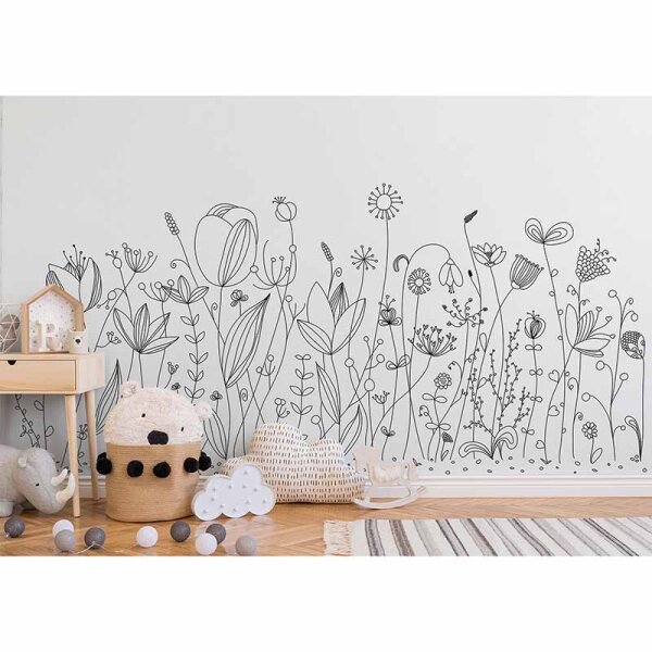 Digitaldruck-Tapete Flowers B&W livingwalls (DD114862)