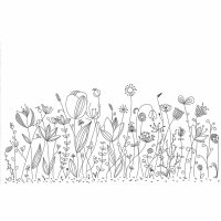 Digitaldruck-Tapete Flowers B&amp;W livingwalls (DD114862)