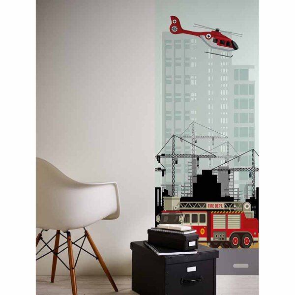 Digitaldruck-Tapete CityDrehleiter livingwalls (DD114747)