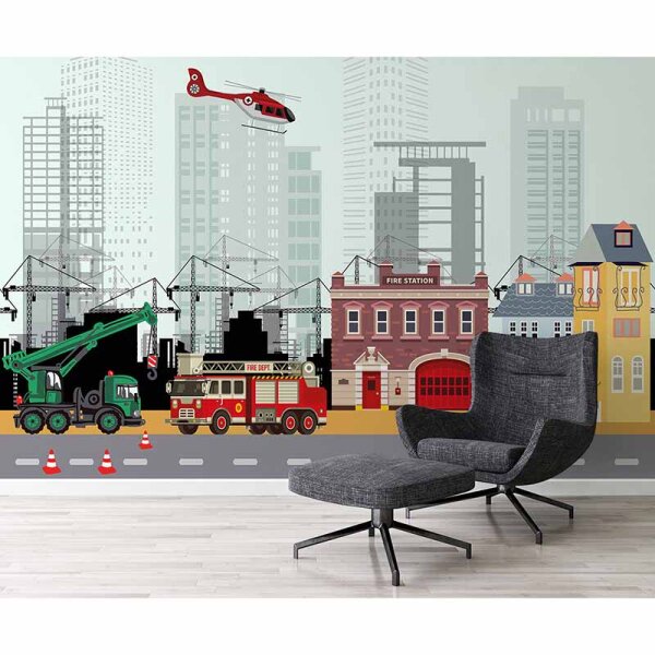 Digitaldruck-Tapete CityDrehleiter livingwalls (DD114747)