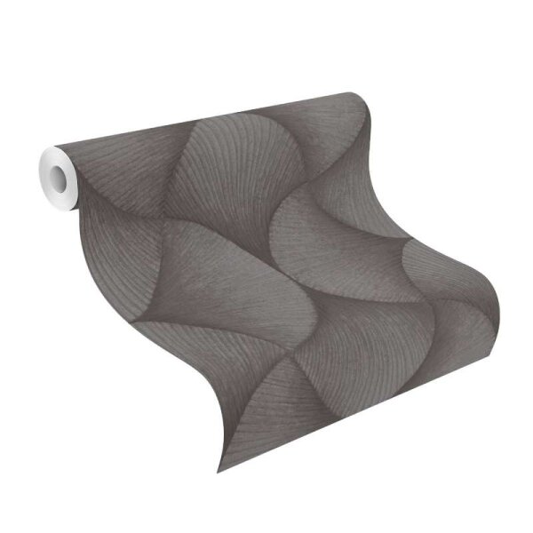 Tapete Grau, Silber, Schwarz, Anthrazit Rasch Vliestapete (608250)