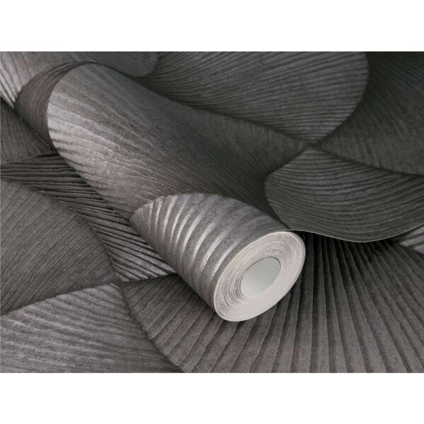 Tapete Grau, Silber, Schwarz, Anthrazit Rasch Vliestapete (608250)