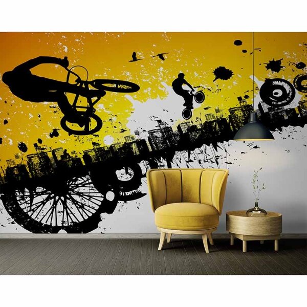 Digitaldruck-Tapete BMXRiders livingwalls (DD114893)
