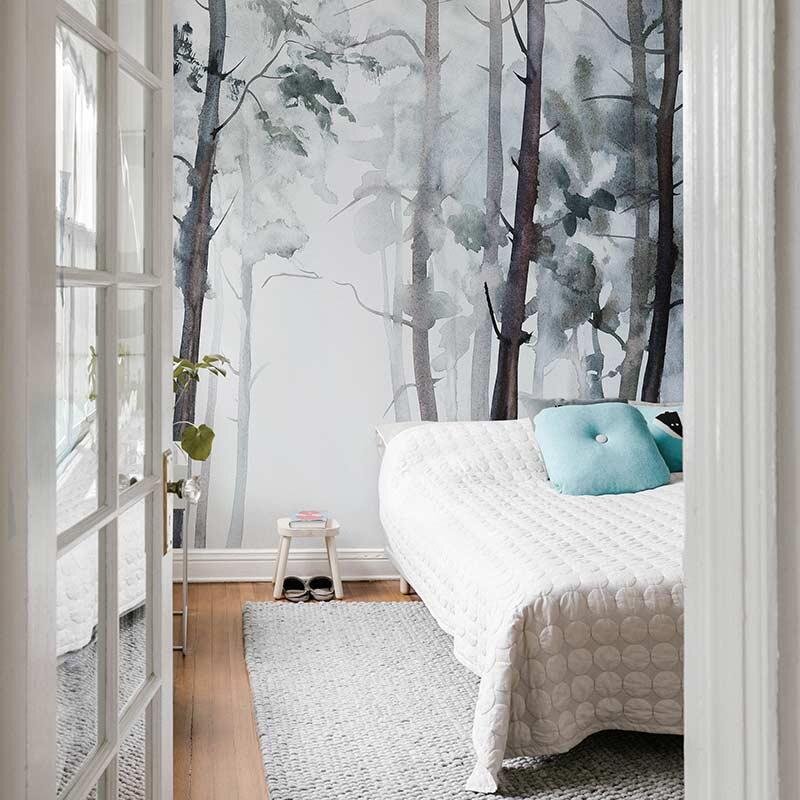 Digitaldruck-Tapete Watercolour Forest livingwalls (DD119144)