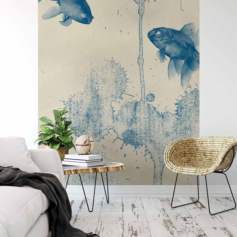 Digitaldruck-Tapete Blue Fish livingwalls (DD119134)