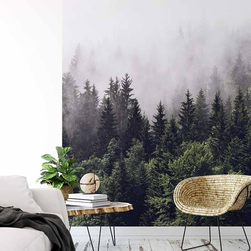 Digitaldruck-Tapete Foggy Forest  livingwalls (DD119123)