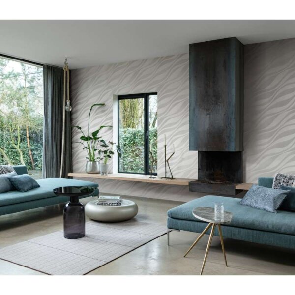 Tapete Grau, Silber Rasch Vliestapete (608021)