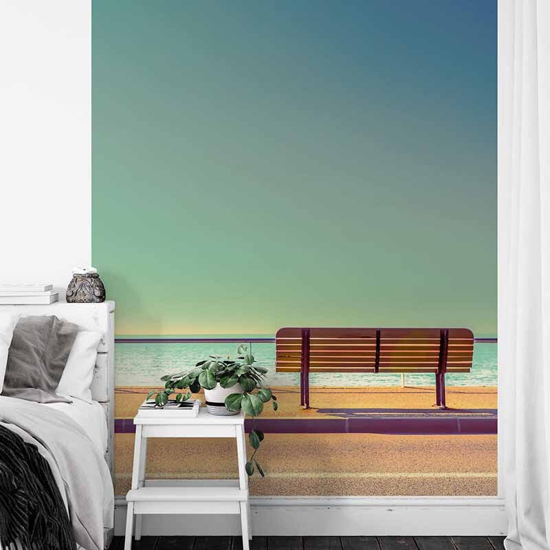 Digitaldruck-Tapete Bench And Sea livingwalls (DD119087)