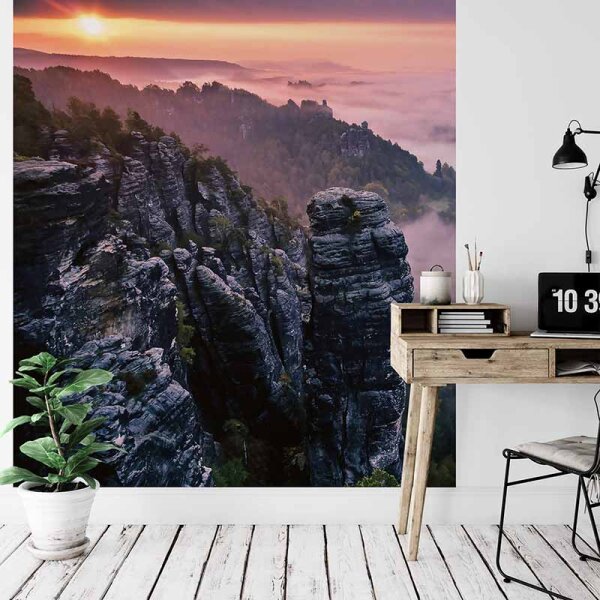 Digitaldruck-Tapete Sunrise On The Rocks livingwalls (DD119086)