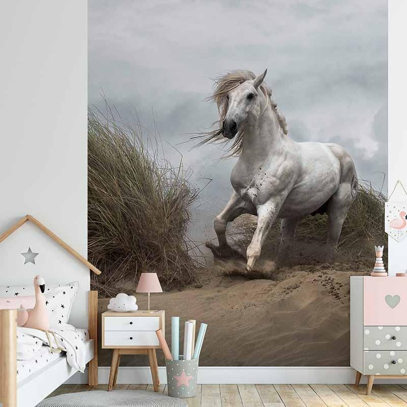 Digitaldruck-Tapete White Wild Horse livingwalls (DD119076)