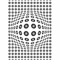 Digitaldruck-Tapete Dots Black And White livingwalls...
