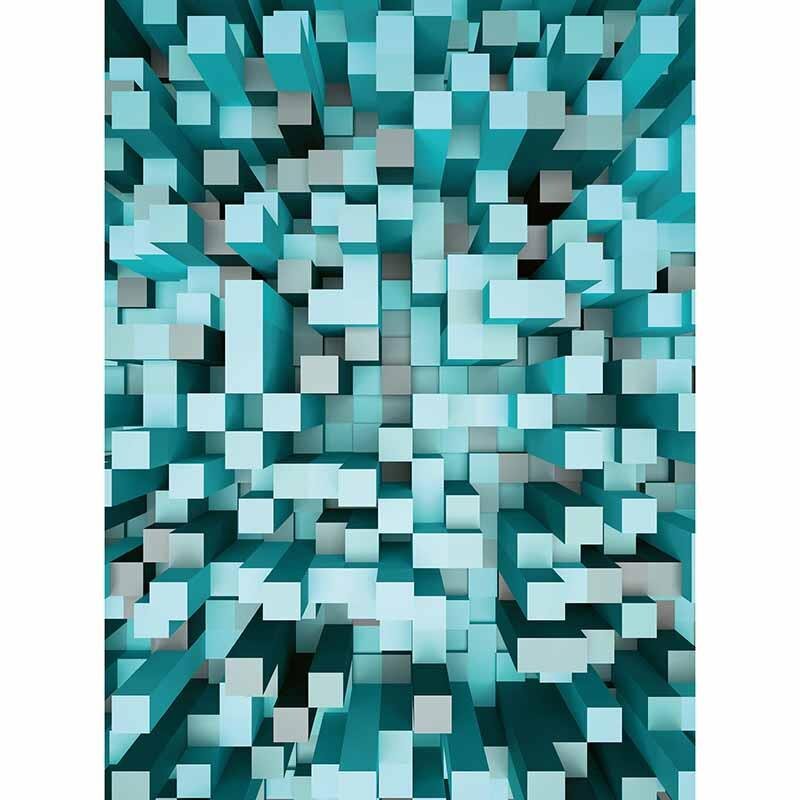Digitaldruck-Tapete 3D Squares Blue livingwalls (DD119051)