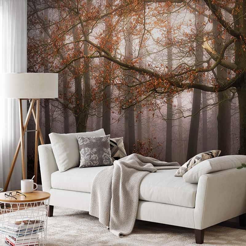 Digitaldruck-Tapete Foggy Autumn Forest livingwalls (DD119030)