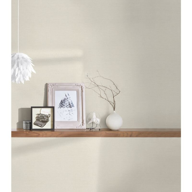 306881 Tapete Beige Creme Weiß Struktur Uni Vliestapete AS Creation