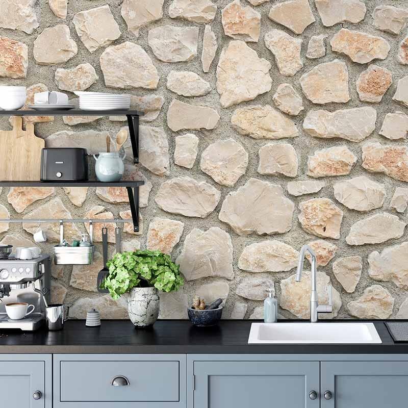 Digitaldruck-Tapete Natural Stone Wall I livingwalls (DD118979)