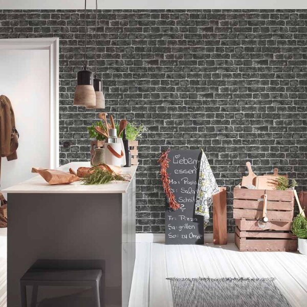 Tapete Schwarz, Anthrazit AS-Creation Vliestapete (306822)