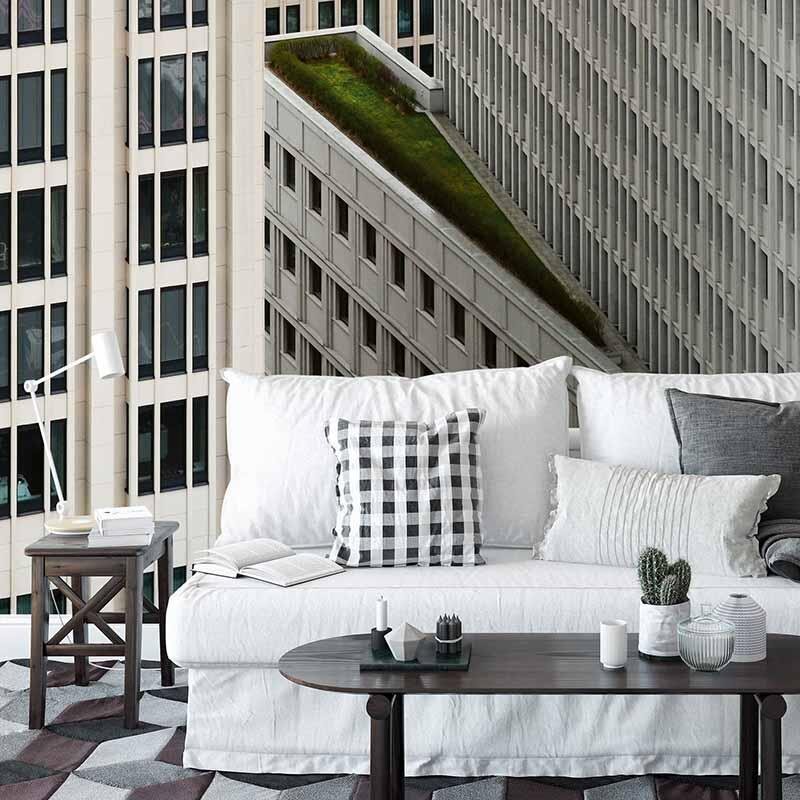 Digitaldruck-Tapete Architecture White High-Rise Building livingwalls (DD118958)