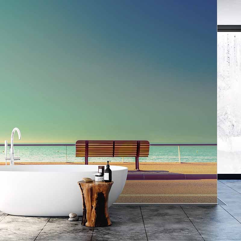 Digitaldruck-Tapete Bench and Sea livingwalls (DD118957)