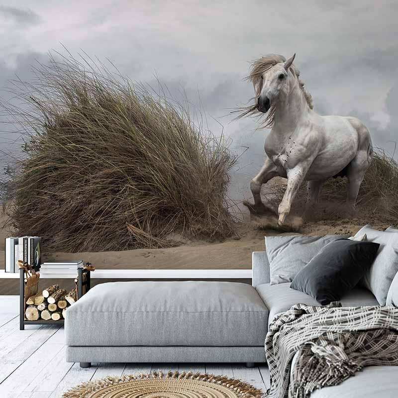 Digitaldruck-Tapete White Wild Horse livingwalls (DD118925)