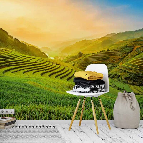 Digitaldruck-Tapete Terraced Rice Field In Vietnam livingwalls (DD118897)