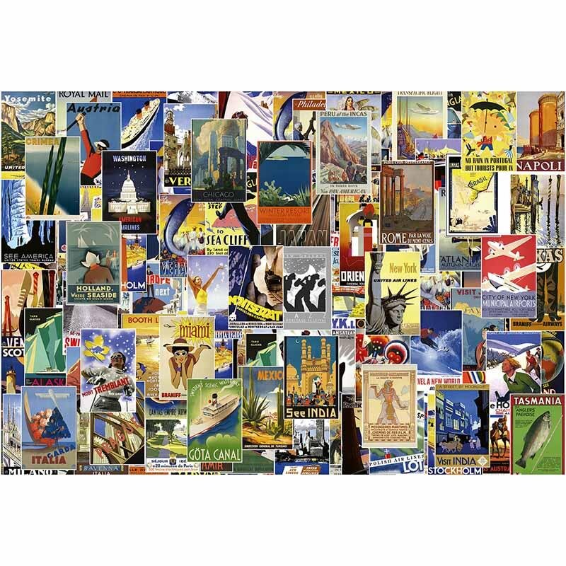 Digitaldruck-Tapete Vintage Travel Poster livingwalls (DD118888)