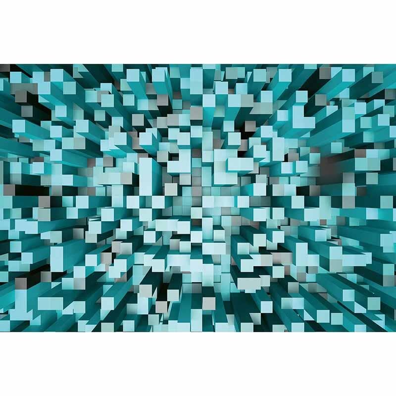 Digitaldruck-Tapete 3D Squares Blue livingwalls (DD118887)