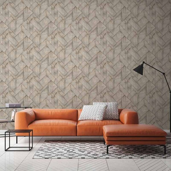 Tapete Beige, Creme, Grau, Silber livingwalls Vliestapete (377414)