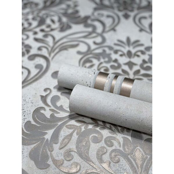 Tapete Beige, Creme, Gold, Kupfer, Grau, Silber Marburg Vliestapete (32636)