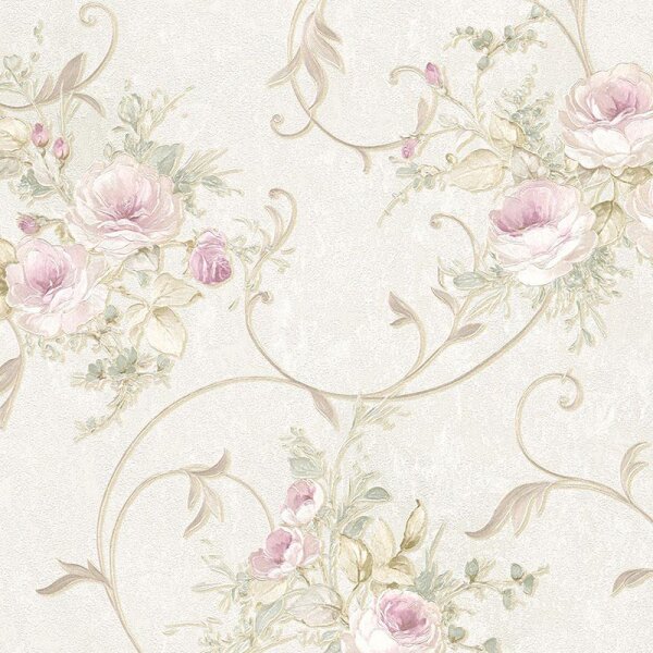 Tapete Beige, Creme, Rosa, Rose AS-Creation Vliestapete (304202)
