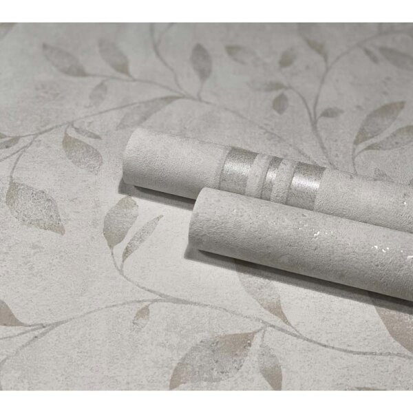 Tapete Beige, Creme, Grau, Silber Marburg Vliestapete (32613)