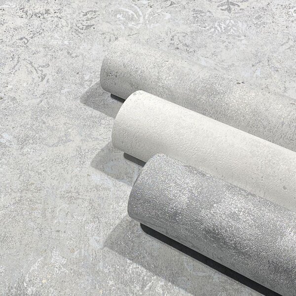 Tapete Grau, Silber, Weiß Marburg Vliestapete (32612)