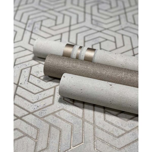 Tapete Beige, Creme, Grau, Silber Marburg Vliestapete (32608)