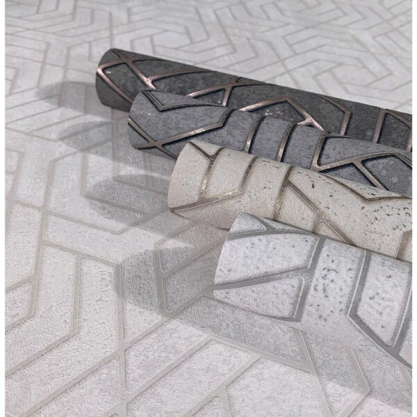 Tapete Beige, Creme, Grau, Silber Marburg Vliestapete (32608)