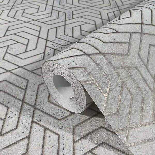 Tapete Beige, Creme, Grau, Silber Marburg Vliestapete (32608)