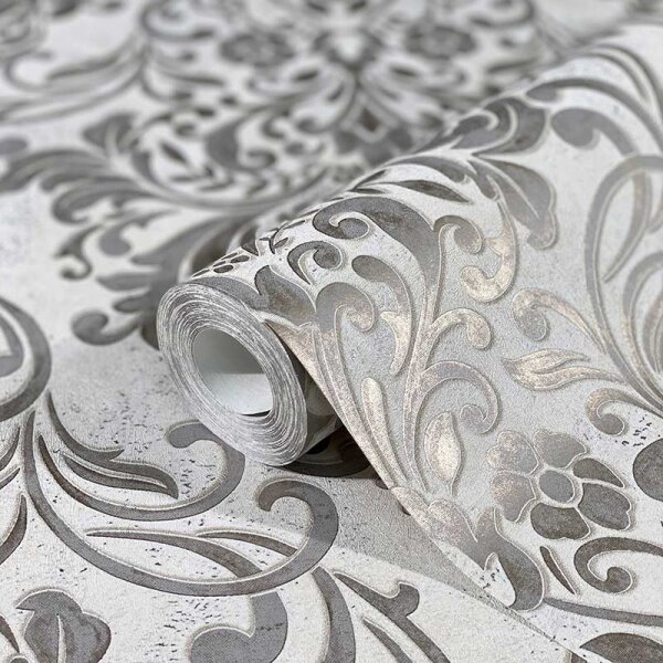 Tapete Beige, Creme, Grau, Silber Marburg Vliestapete (32603)