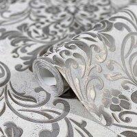 Tapete Beige, Creme, Grau, Silber Marburg Vliestapete...