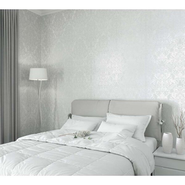 Tapete Grau, Silber, Weiß Marburg Vliestapete (32601)