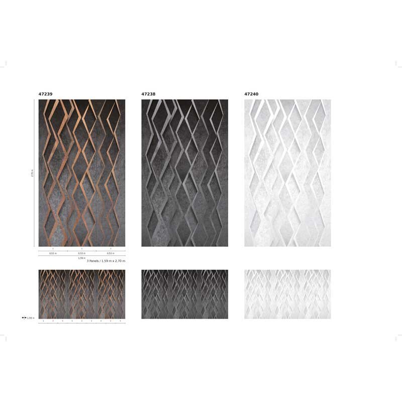 47238 Digitaldruck-Tapete Elegant Pattern Art Déco Geometrie Schwarz Marburg