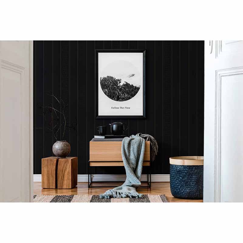 Tapete Schwarz, Anthrazit, Gold, Kupfer VERSACE Satintapete (935244)