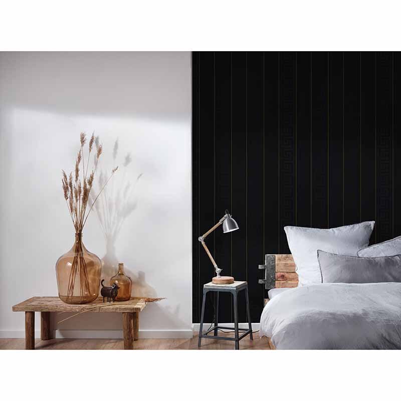 Tapete Schwarz, Anthrazit, Gold, Kupfer VERSACE Satintapete (935244)