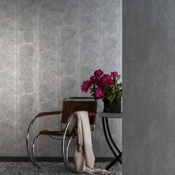 Tapete Schwarz, Anthrazit Marburg Vliestapete (59313)