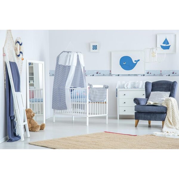 Bordüre Blau, Grau, Silber, Pastellfarben AS-Creation Papier (403761)