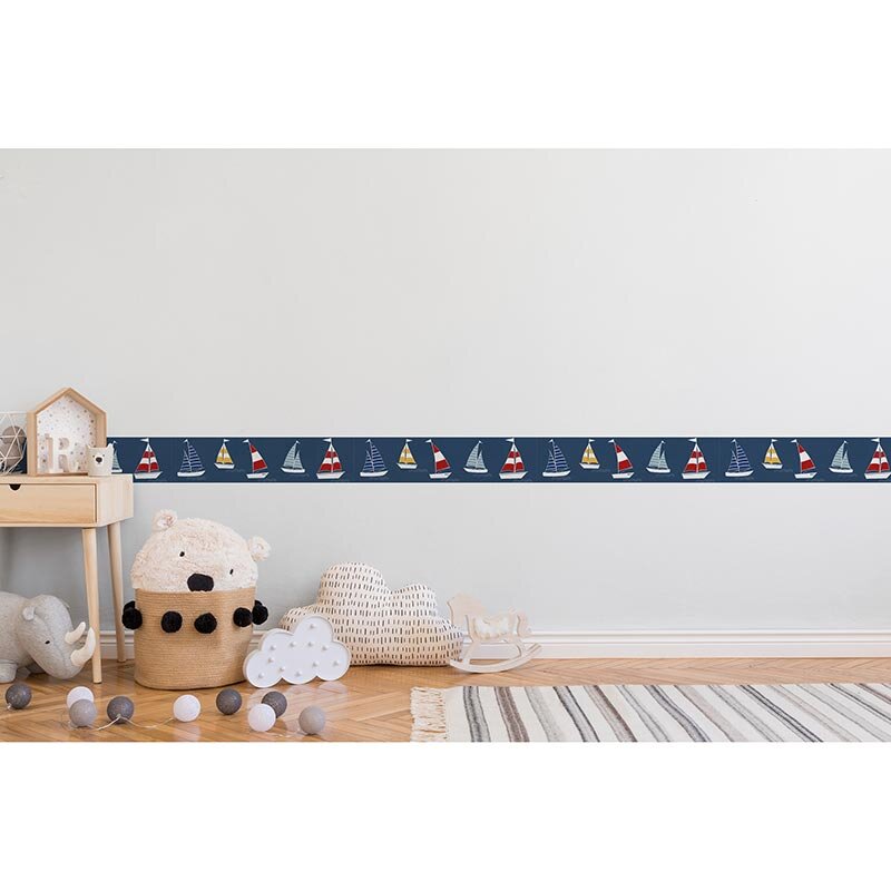 Bordüre Blau, Gelb, Vanille, Weiß AS-Creation Papier (403757)