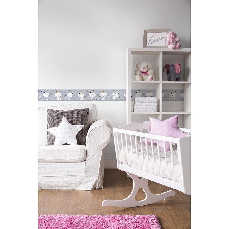 Bordüre Grau, Silber, Weiß AS-Creation Papier (403742)