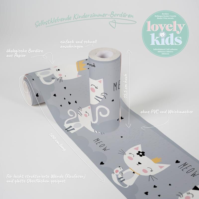 Bordüre Grau, Silber, Weiß AS-Creation Papier (403742)