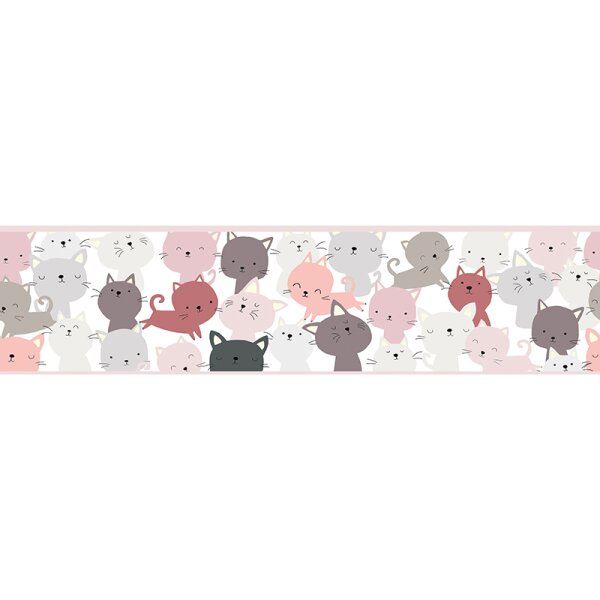 Bordüre Grau, Silber, Pastellfarben, Rosa, Rose, Weiß AS-Creation Papier (403741)